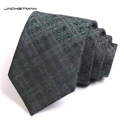 Jacketman格子暗纹复古时尚领带