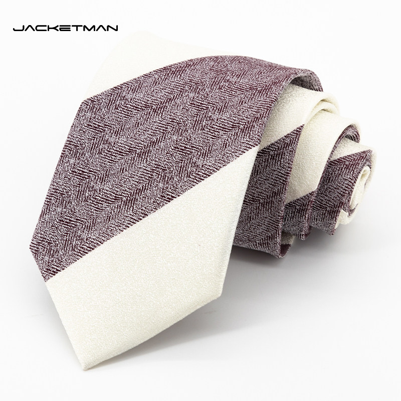 Jacketman领带男士时尚正装白色休闲酒红色大斜纹宽版8cm礼盒装,服饰配件/皮带/帽子/围巾,领带,淘宝优惠券,粉丝福利购,淘宝优惠卷