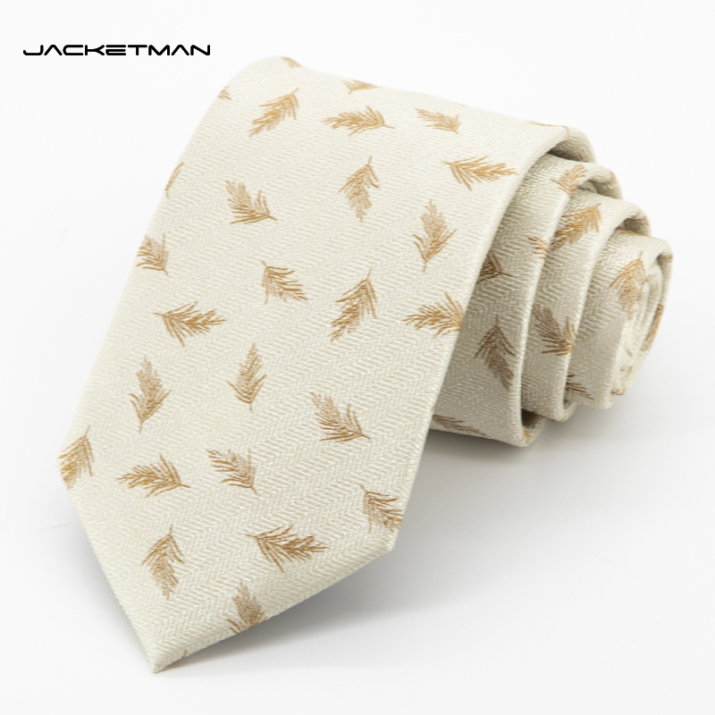 Jacketman复古咖小叶子领带