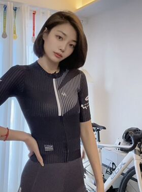 三色摆织带款春秋款骑行服薄款短