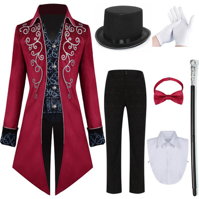 中世纪贵族王子礼服燕尾服套装
