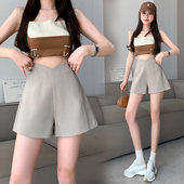2025年新款 a字显瘦休闲短裤 高腰阔腿短裤 女春夏款