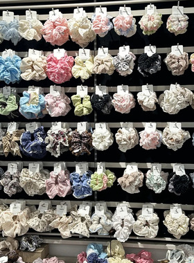 气质碎花大肠发圈女丸子头头绳甜美扎马尾发绳高级感皮筋发饰