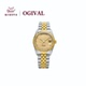 爱其华瑞士OGIVL爱其华经典 金色面 防水腕表镶钻 系列男士 真钻时尚