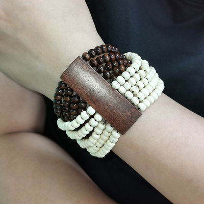 波西米亚民族风木珠女手链手镯