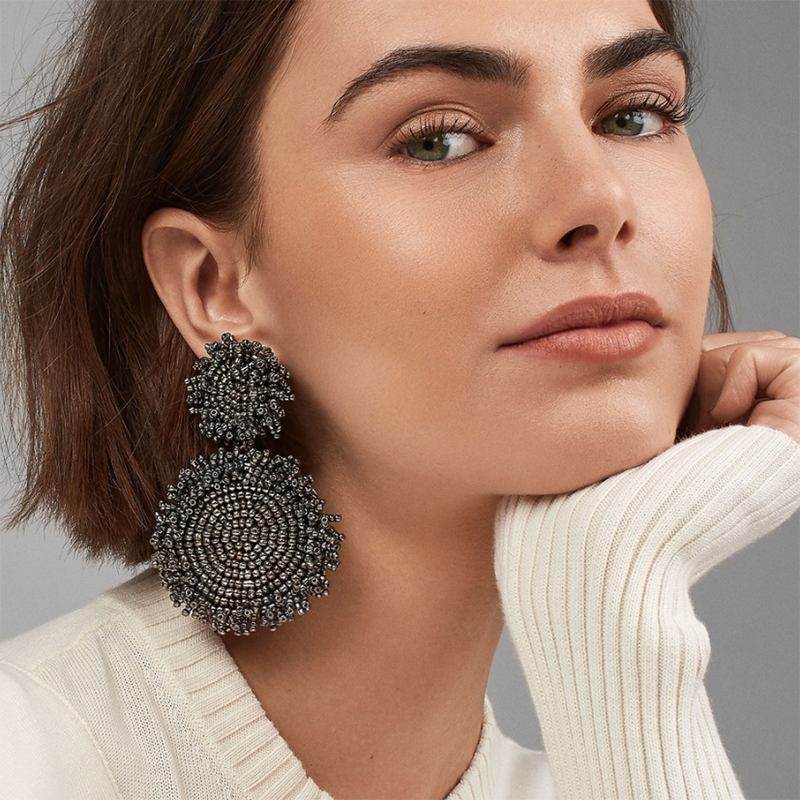 波西米亚夸张大牌同款手工米珠耳坠 欧美风独家派对耳环礼服配饰,饰品/流行首饰/时尚饰品新,耳环,淘宝优惠券,粉丝福利购,淘宝优惠卷