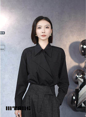 【飒爽干练】MTANG蜜糖女士新款设计师款衬衫通勤百搭气质上衣411