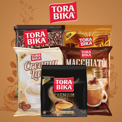 印尼进口拖拉比卡TORABIKA卡布奇诺红糖咖啡玛奇朵拿铁速溶三合一