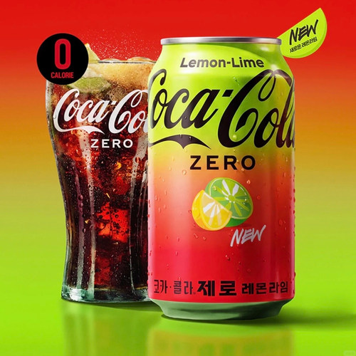 韩国可口可乐零度柠檬青柠味汽水