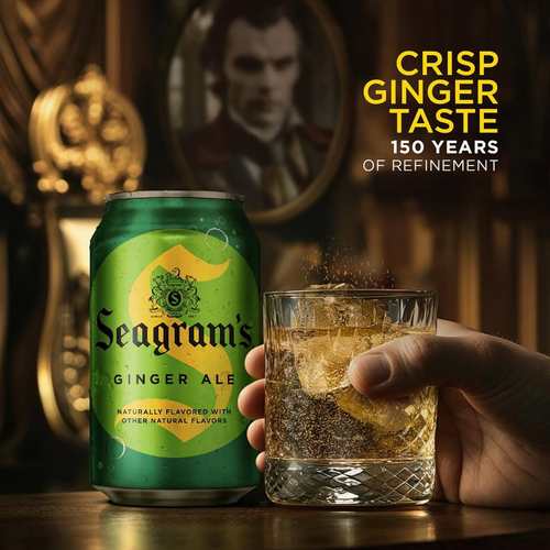 美国进口seagram's ginger ale施格兰干姜汁汽水生姜水饮料苏打水