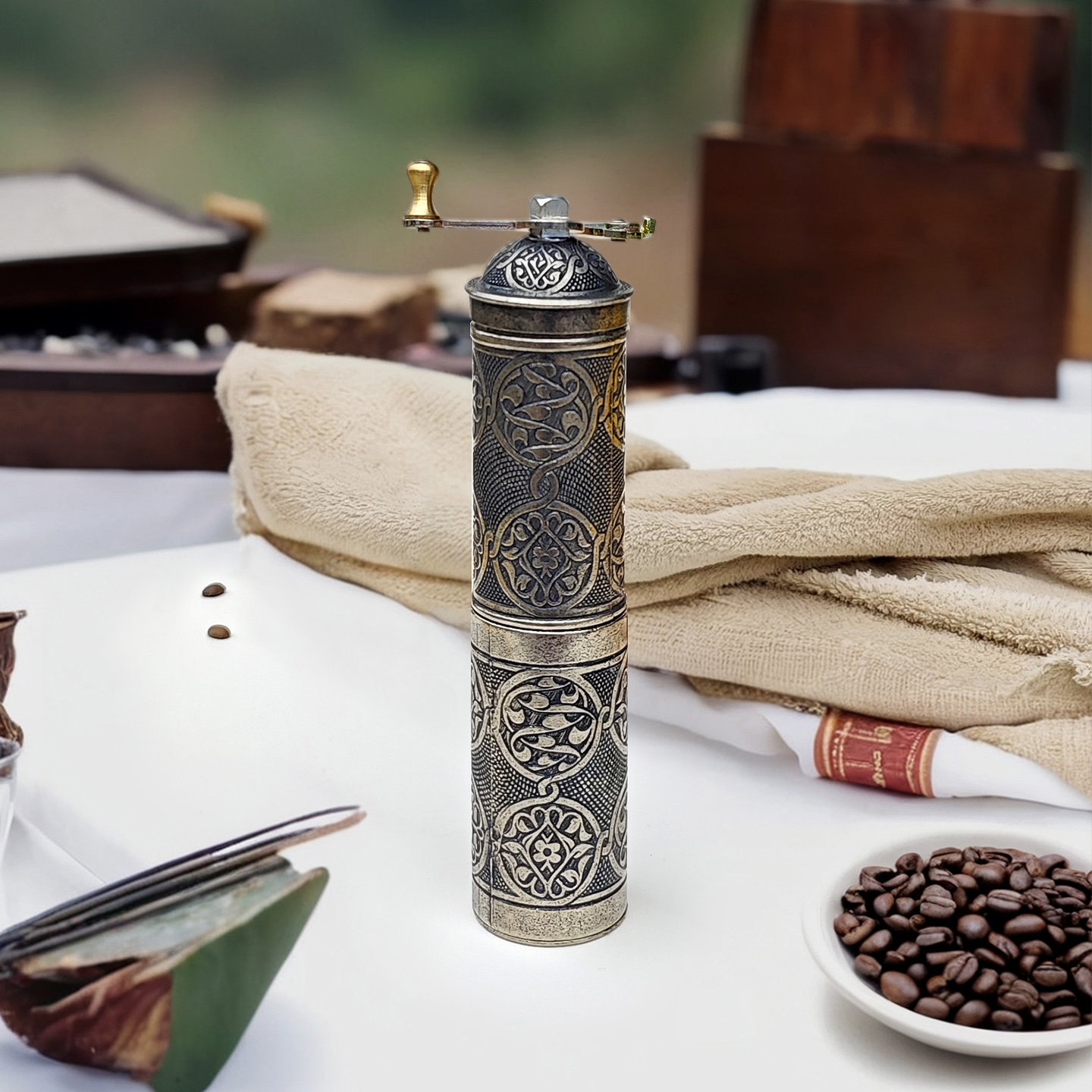 铜质土耳其原装进口手动咖啡磨机
