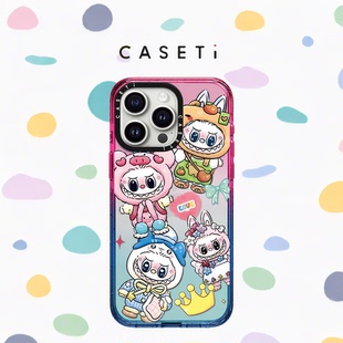 14防摔13全包12保護套MagSafe磁吸女 C家CASETI聯名騎車拉布布適用蘋果iPhone16promax手機殼15plus明星同款