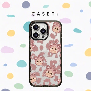 C家CASETI聯名豹紋泡泡瑪適用蘋果iPhone16promax手機殼15plus明星同款 14防摔13全包12保護套MagSafe磁吸女款