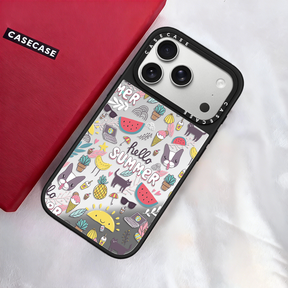 C家代购CASE联名夏日贴纸适用苹果17ProMax手机壳15/16高级感13防摔iPhone17Air保护套MagSafe磁吸14女亚克力