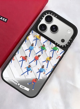 C家代购CASE联名白色斑马线适用苹果17ProMax手机壳15/16高级感13防摔iPhone17Air保护套MagSafe磁吸14女镜面