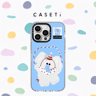 14防摔13全包12保护套MagSafe磁吸女 C家CASETI联名卡通跳绳大象适用苹果iPhone16promax手机壳15plus明星同款