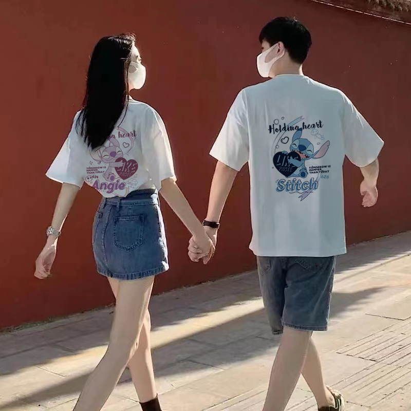 不一样的roora情侣装夏装体恤2023新款ins超火纯棉disoo短袖t恤潮