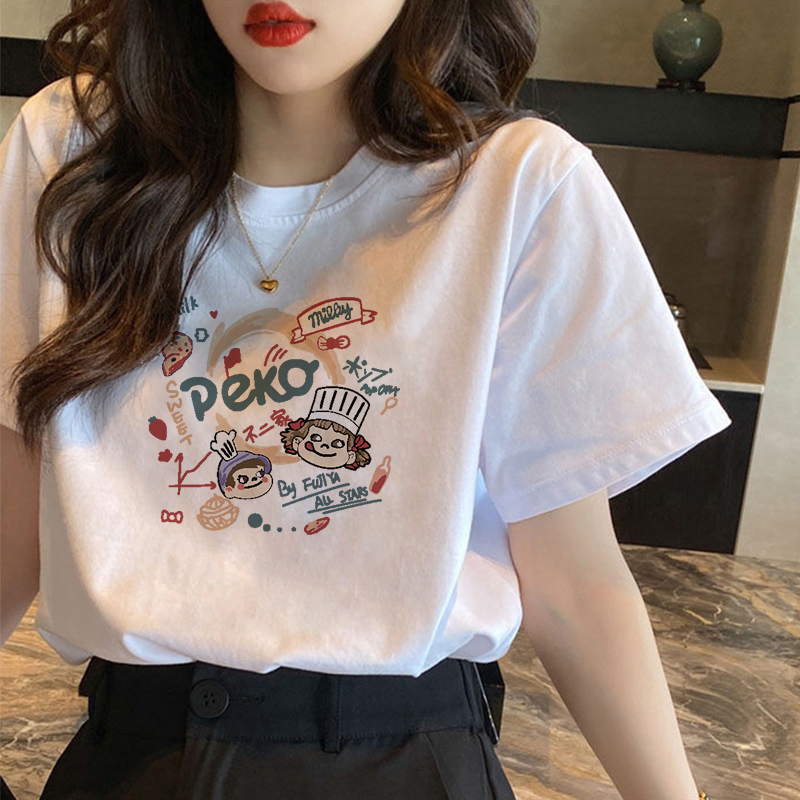纯棉短袖t恤白色打底衫女2023年夏季宽松新款情侣正肩上衣韩版ins