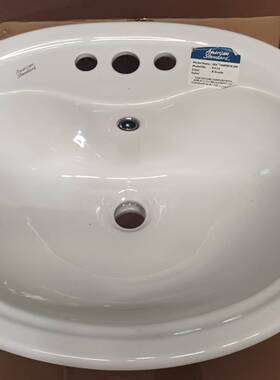 美标洁具卫浴陶瓷台上盆CP-0436白色双孔替换LW851CFB