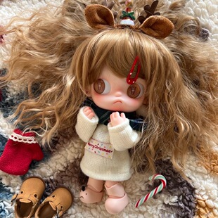 Zsiga假发栗棕色卷发长发姜饼人嘎子姐Blythe小布bjd玩偶可爱娃衣
