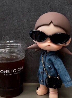 向往之处娃衣秋季长袖上衣嘎子姐拽酷衣服墨镜牛仔衣服玩偶换装