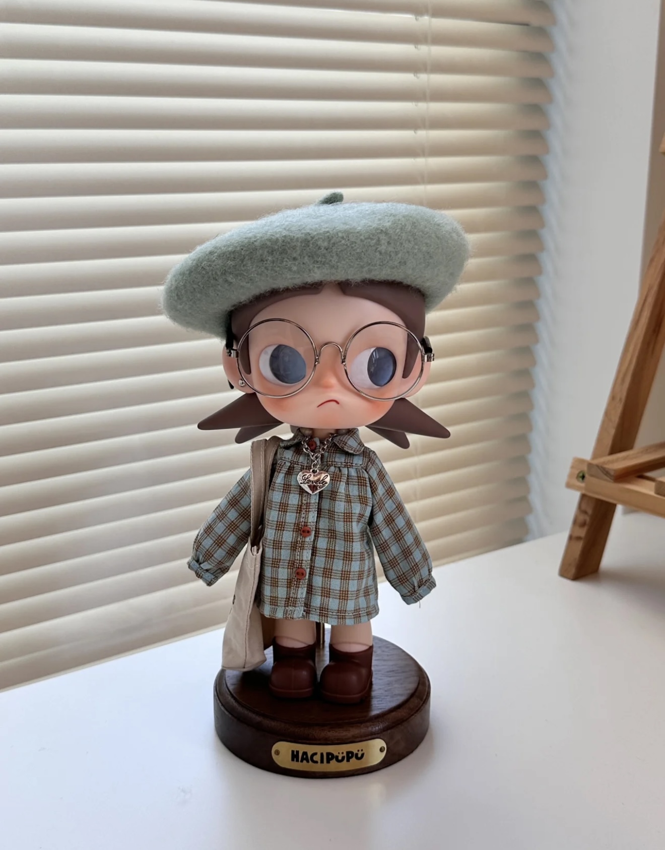 zsiga秋冬格子衣服莫兰迪色贝雷帽嘎子姐穿搭套装娃衣衬衫眼镜
