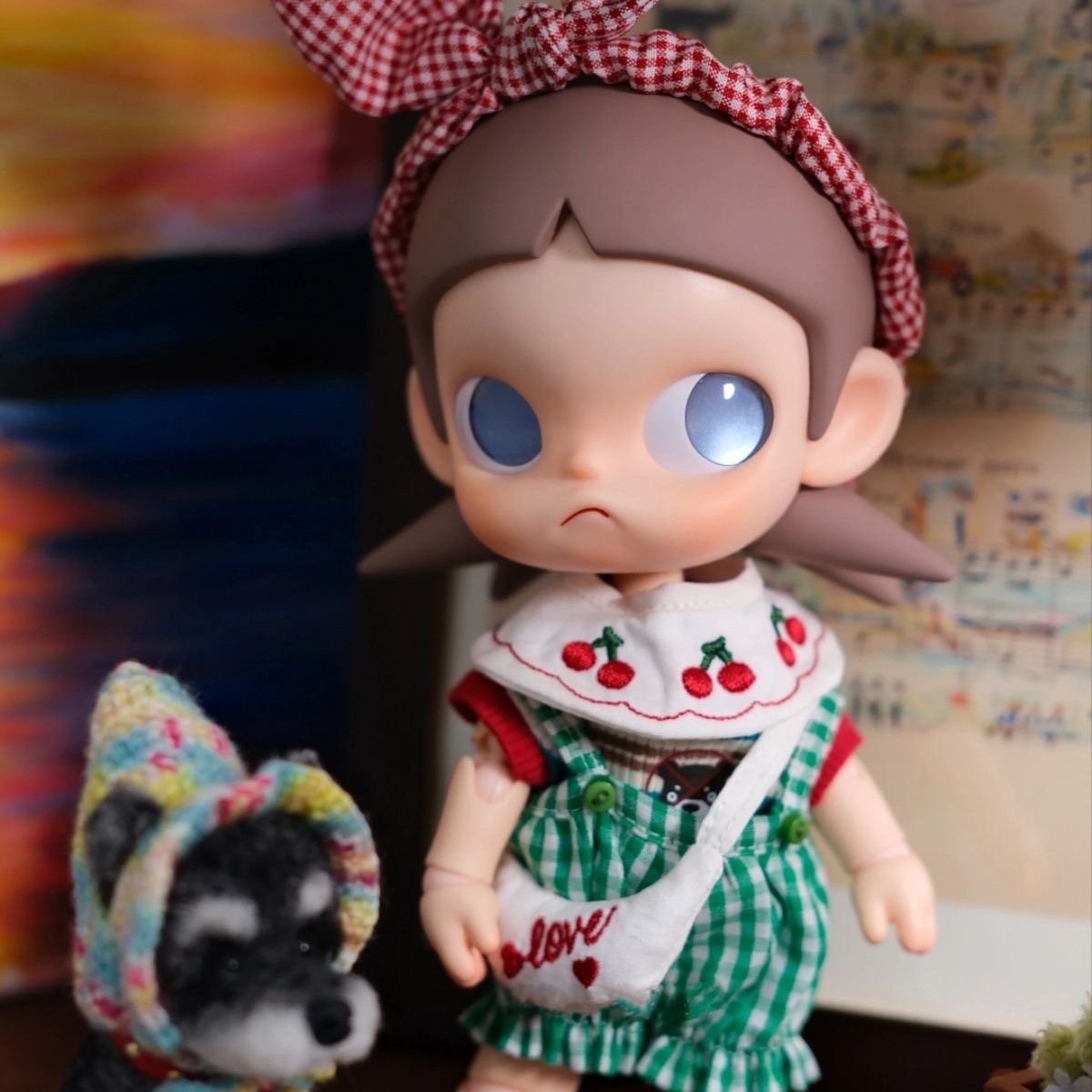 zsiga衣服森系小裙子玩偶衣服可爱樱桃娃衣套装斜挎包包人偶衣服