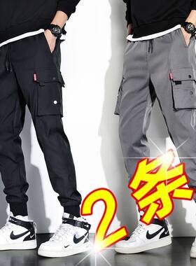 夏季ins工装裤男潮牌胖子多口袋