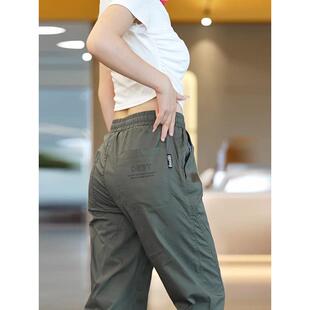 冰丝休闲裤 薄款 男运动百搭抽绳裤 子男裤 2026新款 九分束脚裤 春夏季