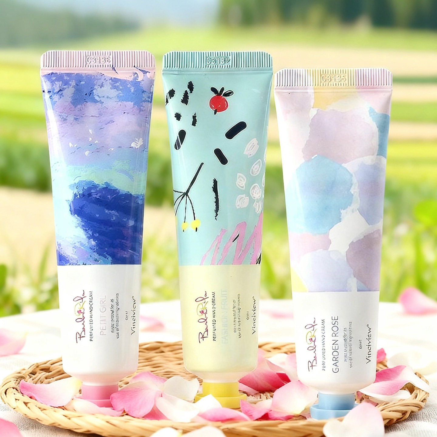 韩国进口施姈芭芭瑞拉花样护手霜女小巧便携套装礼盒玫瑰水果正品