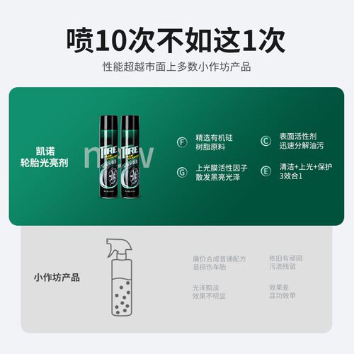 适用胎光亮剂车蜡釉保护防老化持久清I洁去污免水洗泡沫清洁剂