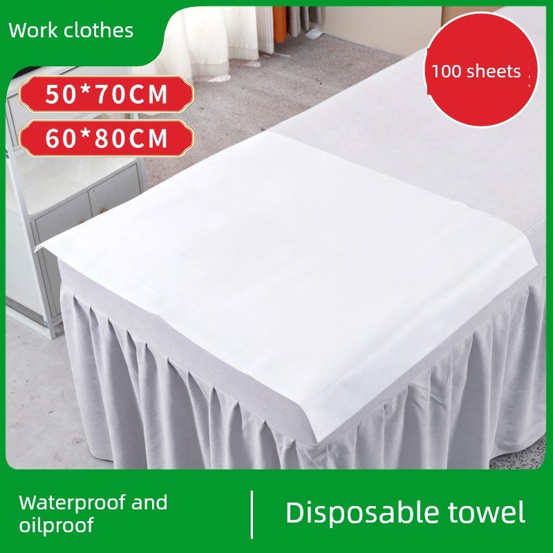 适用防水防油加厚一次性垫巾美容院按摩I床躺巾枕巾按摩床面部垫