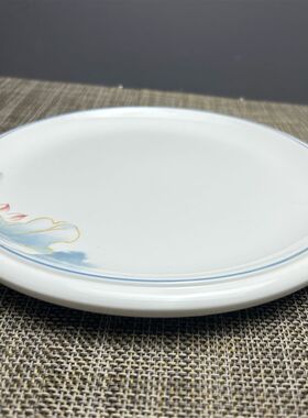 适用子酒店餐厅自助圆盘加厚盘子盖浇饭炒M面炒菜盘甜品盘牛排盘
