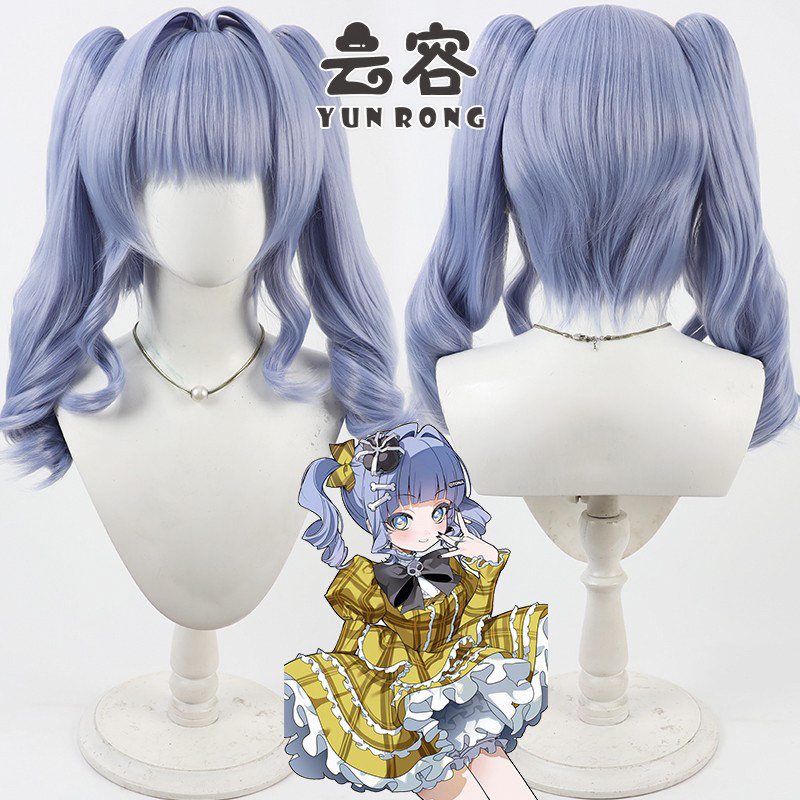 【云容】虚拟vtuber播主 夜乃库洛姆cos假发夜乃くろむ短双马尾