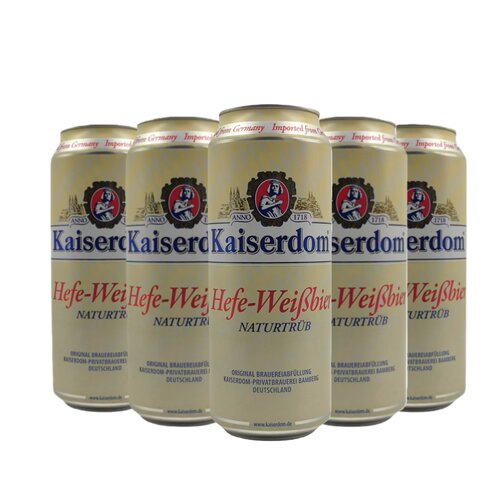 5罐装德国凯撒小麦白啤酒原装进口kaiserdom凯撒顿姆500ml