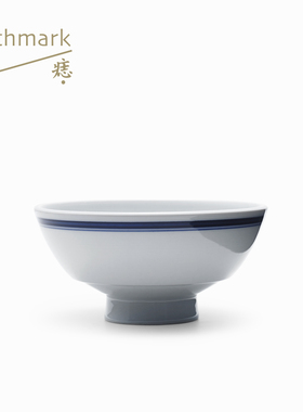 小蓝边碗（2个装）／餐具瓷碗／中式青花饭碗|痣birthma
