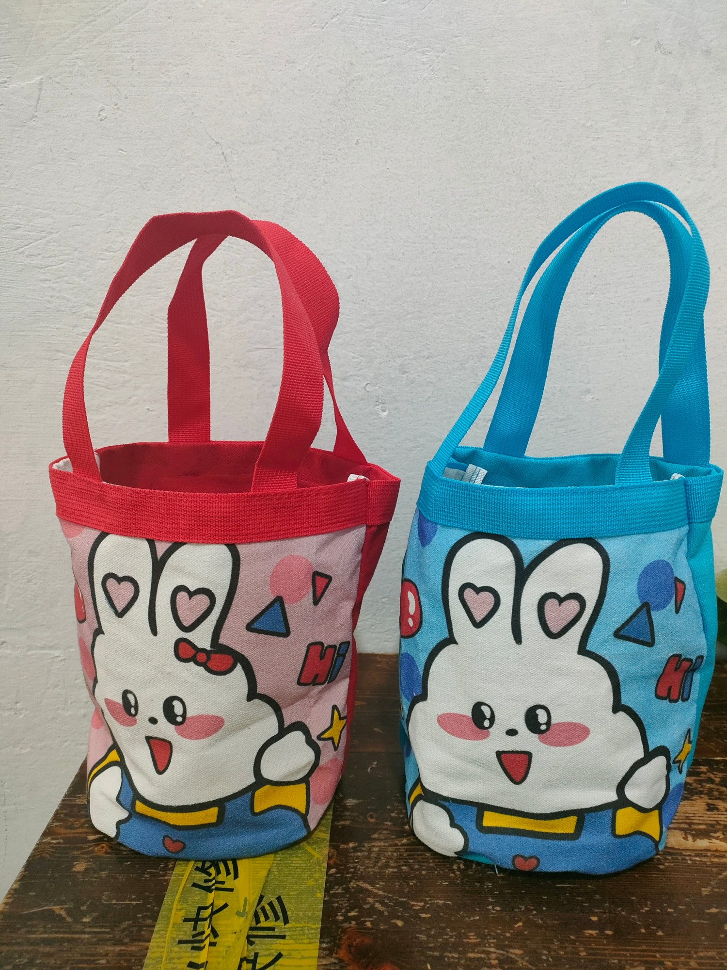 可爱卡通小老虎手提水桶包印花便当宝宝伴手礼帆布袋生日回礼袋子