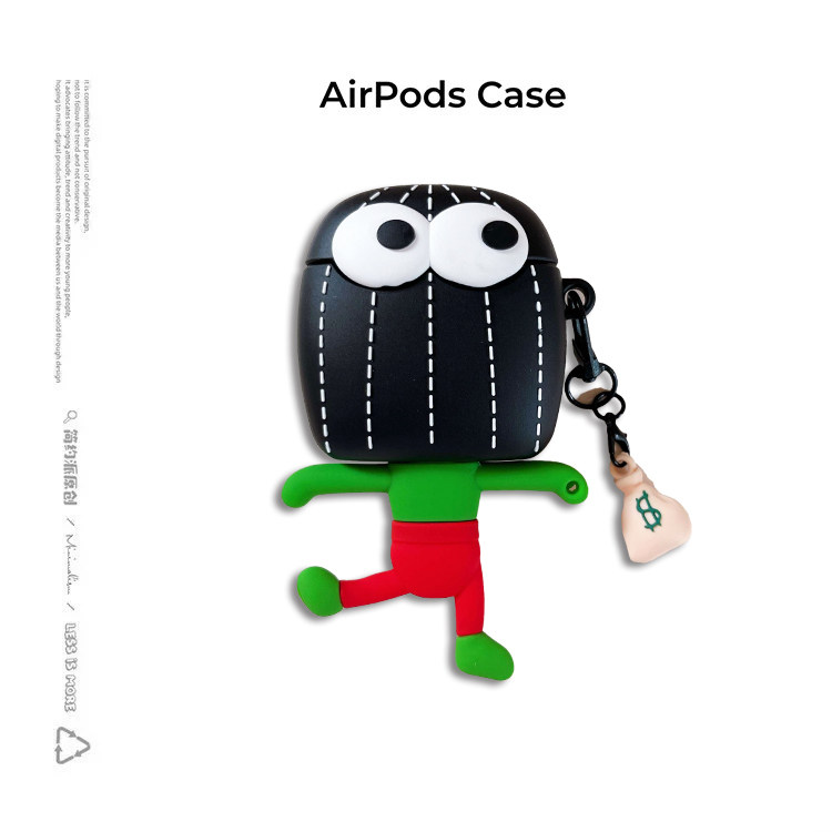 简约派适用扭边imd恶搞小偷airpods4保护套airpod3苹果pro2耳机壳二代无线蓝牙1第三代2代airpodpro四可爱4女