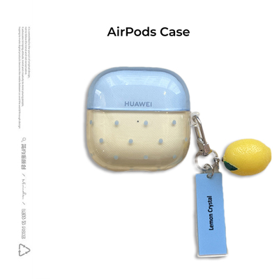 简约派适用imd海盐蓝波点柠檬airpods4保护套airpod3苹果pro2耳机壳二代无线蓝牙三代1代华为freebudsSE2盒6i