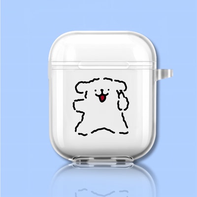 点赞小狗适用苹果airpods4保护套耳机新款pro二代第三代3蓝牙一壳降噪盒1/2壳小米华为freebuds5i线条女6代SE