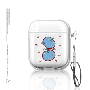 简约派适用撞色蓝色苹果airpods4保护套耳机新款pro二代第三代3蓝牙一四壳pod降噪盒apro2壳小米华为freebuds