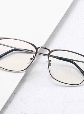 韩版复古眼镜框金属平光镜近视