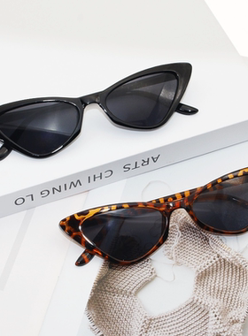 辣妹欧美复古猫眼墨镜女高级感