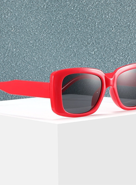 欧美复古风蹦迪长方形太阳眼镜