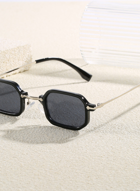 日系文艺复古中古小方框墨镜