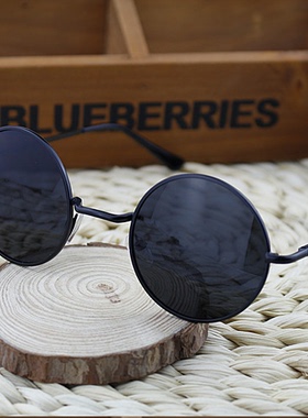 网红圆形墨镜复古小框女2020司机