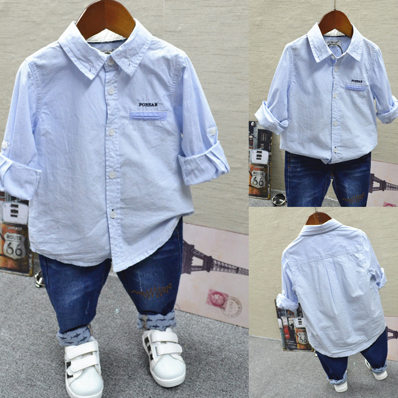 Chemise garcon à manche longue - Ref 2075354 Image 1