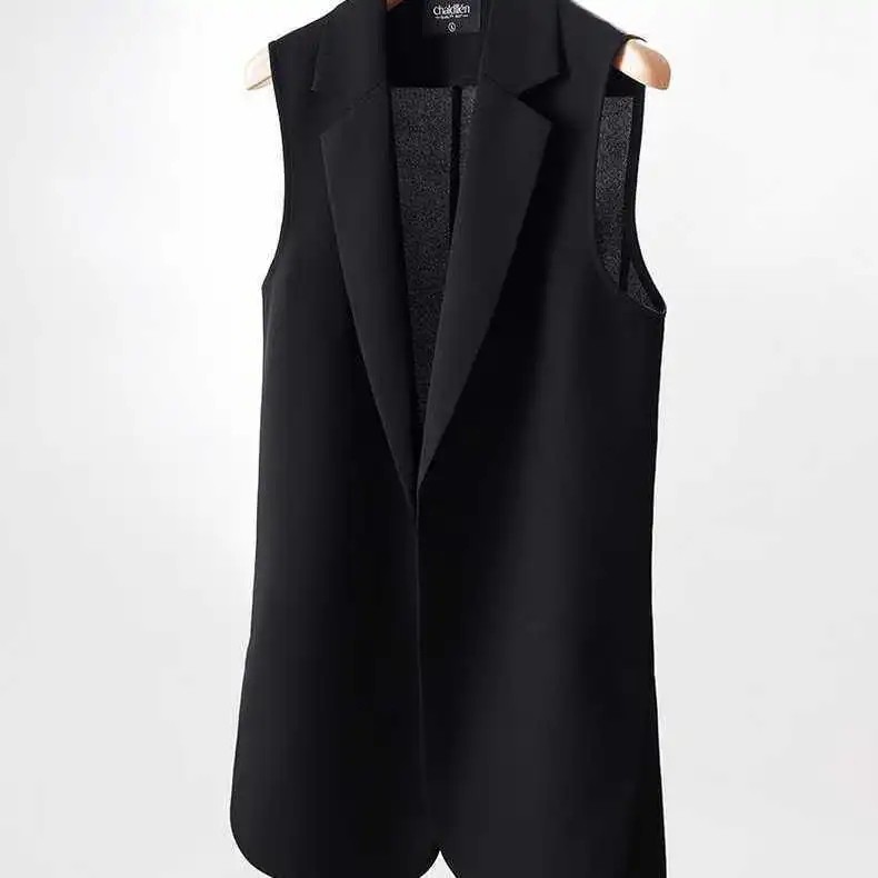 2024新款薄款中长款雪纺西服马夹