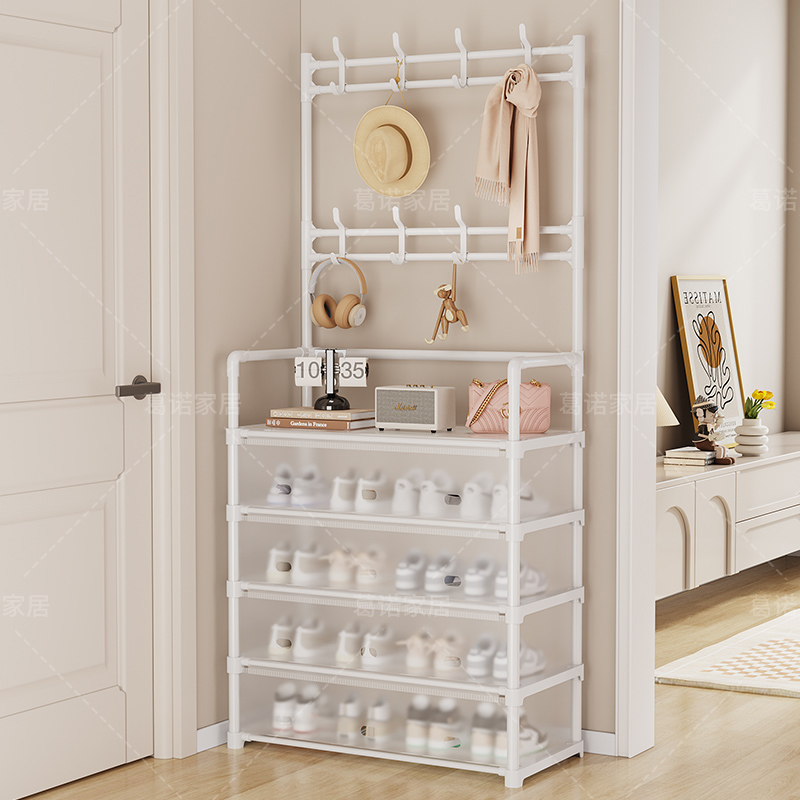 鞋帽一体架多层带门防尘