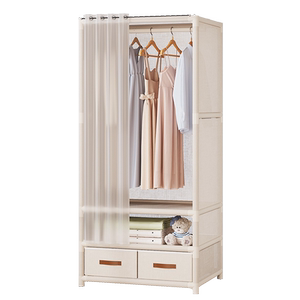 简易单人衣柜卧室家用简约现代防尘收纳柜出租房宿舍经济型挂衣橱